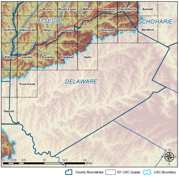 Delaware County Quad Map