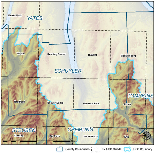 Schuyler County Quad Map