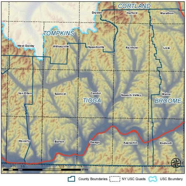 Tioga County Quad Map
