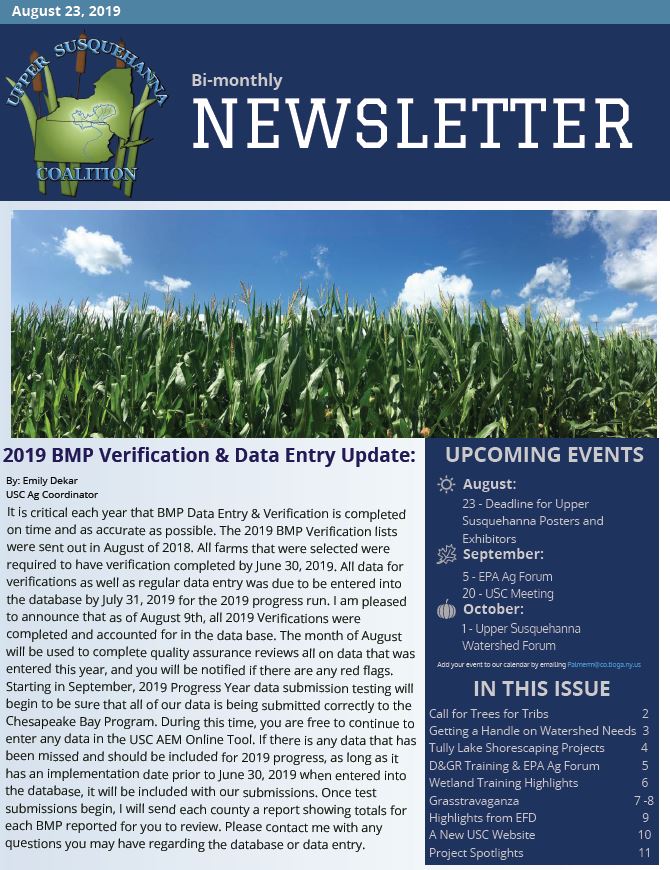 August 2019 Newsletter