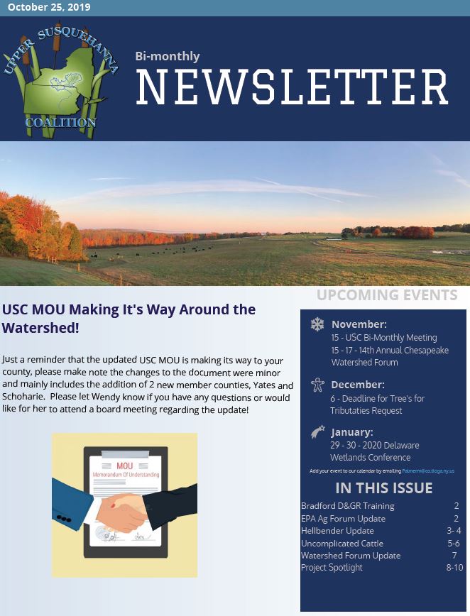 October 2019 Newsletter