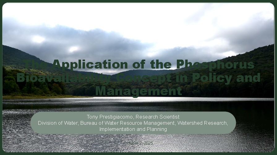 The Application of Phosphorus Bioavailability in Policy and Management